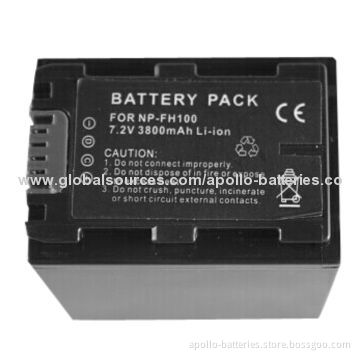 Li-ion Camera Battery for Sony, NP-FH100, 7.2V 3,800mAh